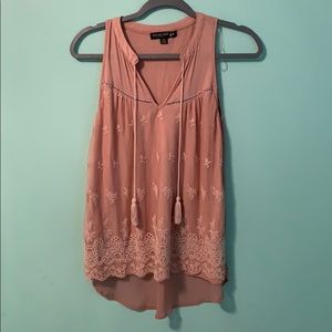 Rose Pink Tank Top Blouse